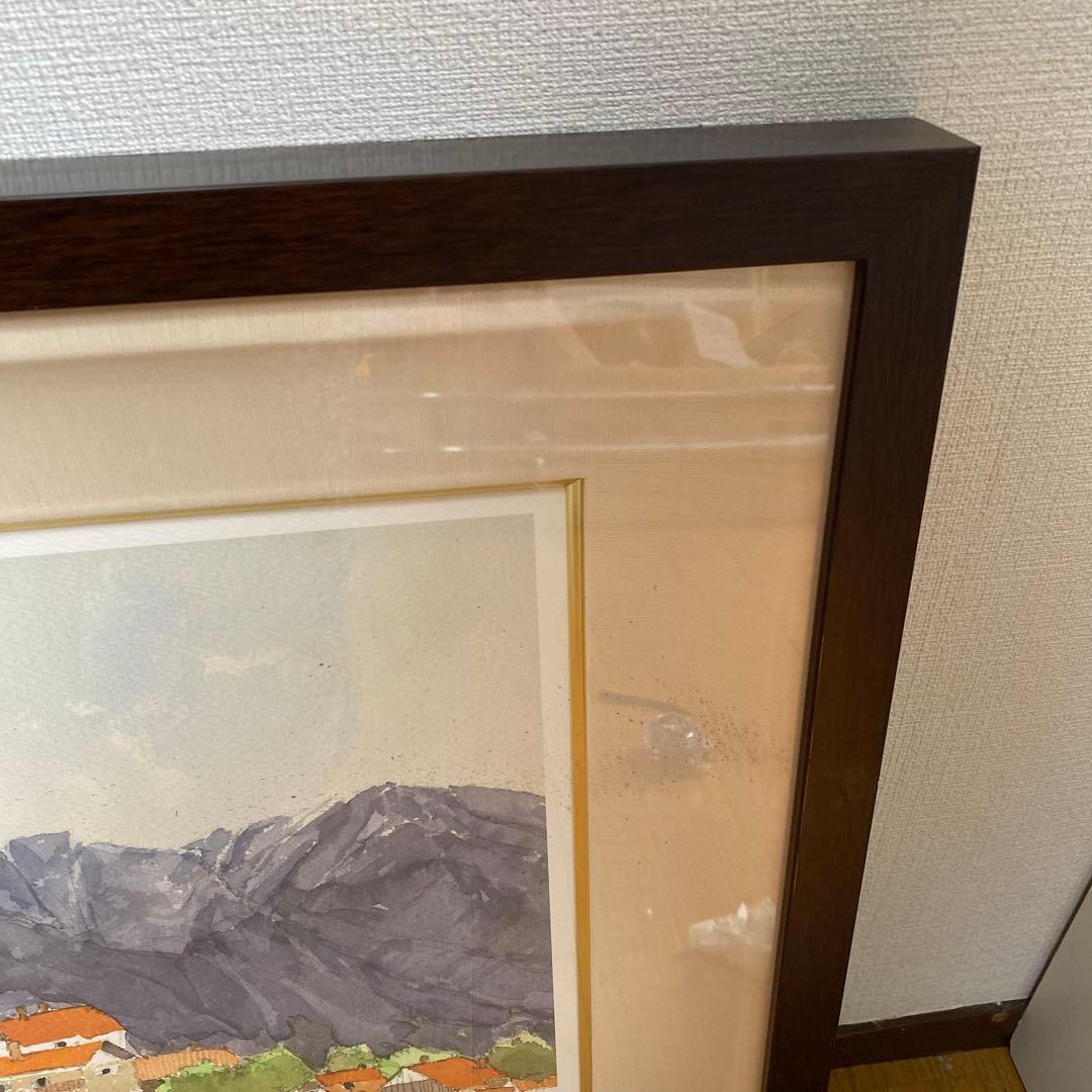 希少　サイン入り安野光雅版画『風景と出会い』コルチナダンペッツォの山13/100