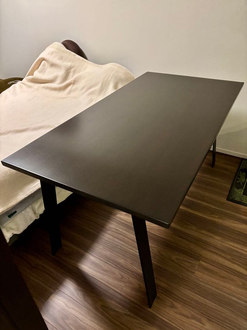 ダークブラウン 長方形テーブル 木製　KANADEMONO