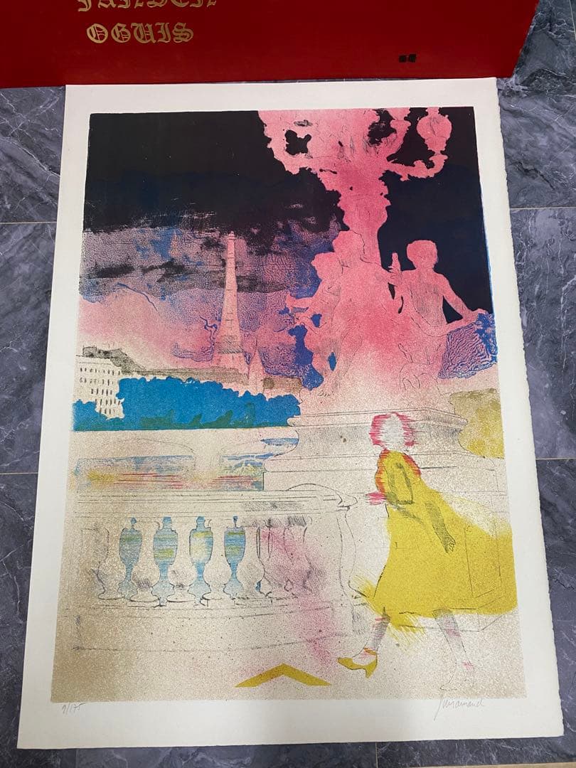 【希少】5枚セット　セーヌ川に沿ってリトグラフ