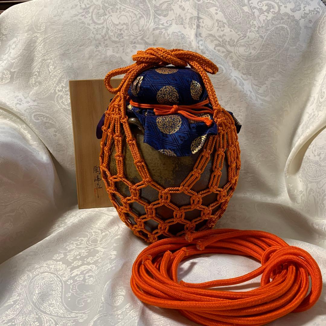 飾壺　茶道具　備前焼　陶峰作　裏千家