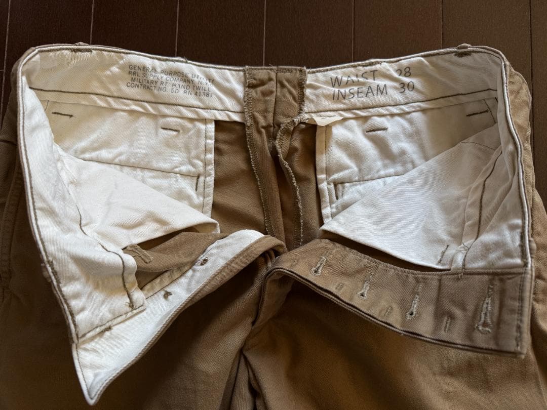 景*風様 RRL DoubleRL★フィールドチノ FLAT PANT★W28