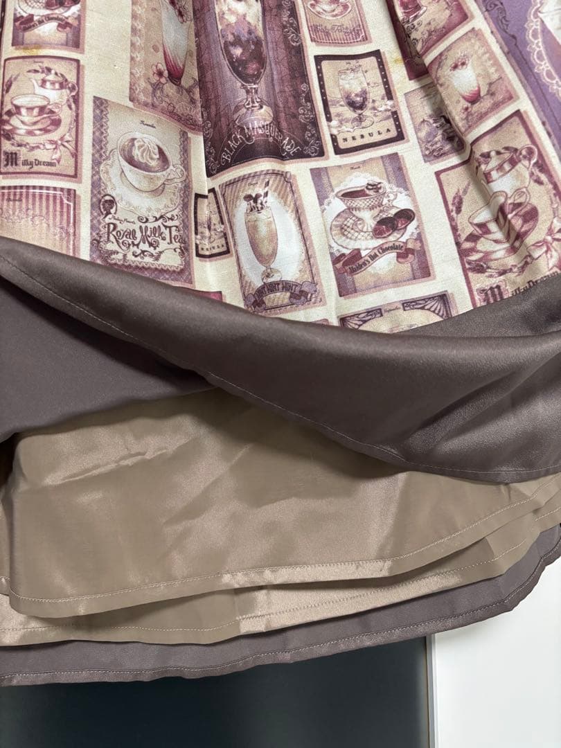 思い出のカフェスカート＆トップス＆アクセサリー4点セット【abilletage】