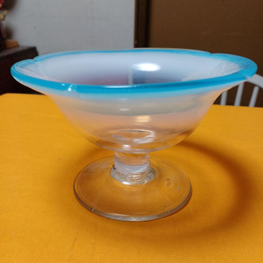 アンティーク氷ガラスカップ　3客