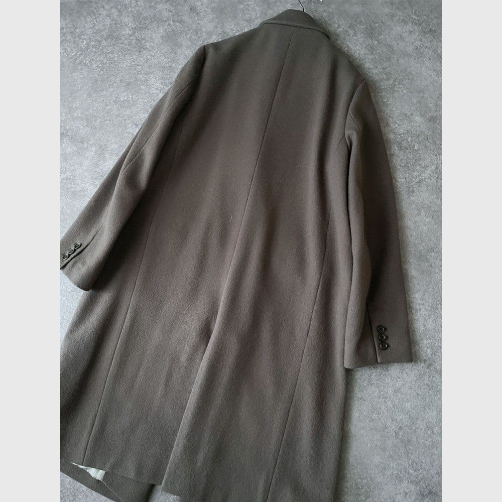 シップス スーパー100’sウール ロングコート チェスター ブラウン D8