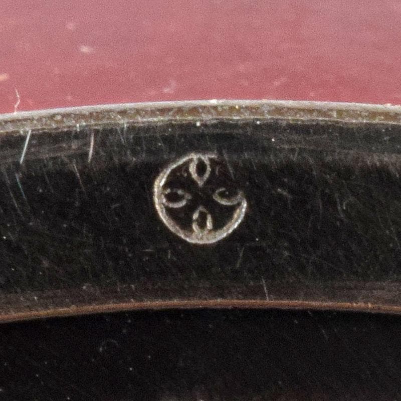 七宝焼　安藤七宝店　旭光釉双鶴文　花瓶　高さ約31㎝　台付　共箱　MR8333B