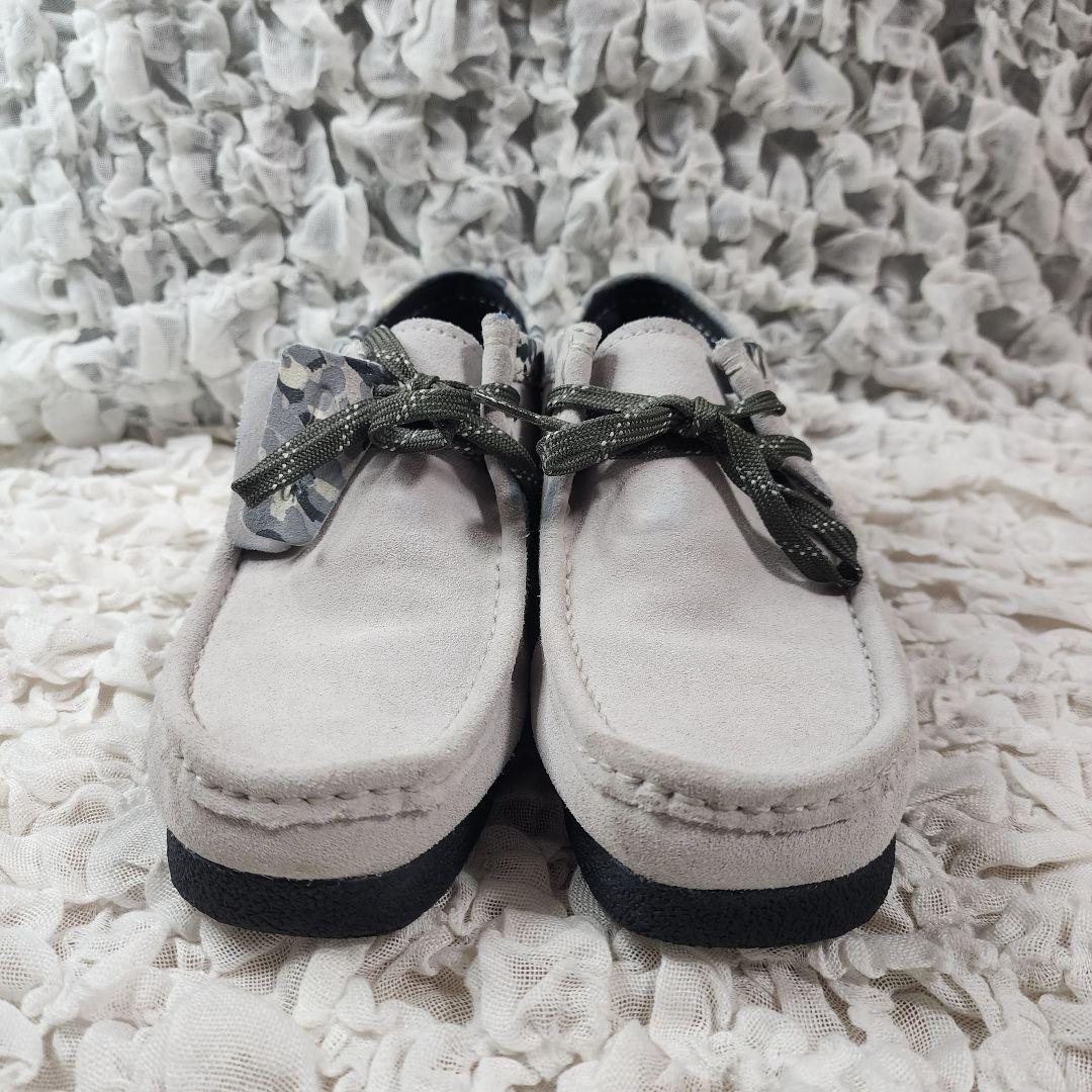 クラークス ワラビー エボ レザー スエード 迷彩コンビ シューズ