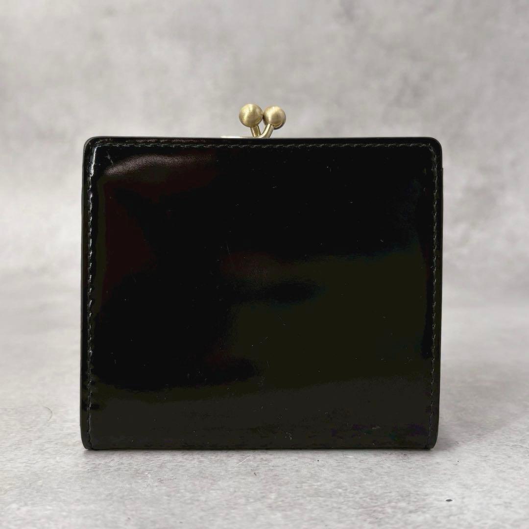 専用【美品】アニエスベー 24年モデル 二つ折り財布 がま口 黒 ボルドー