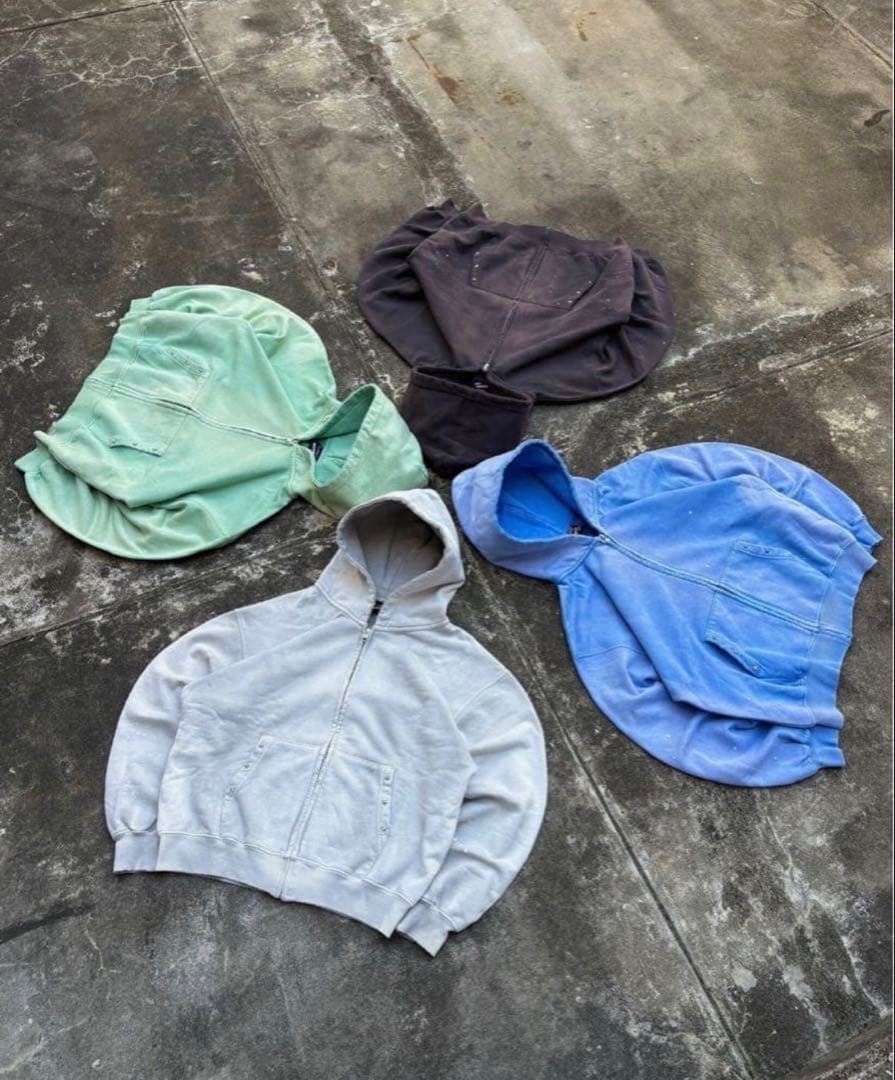 BELVET フーディ パーカー 青 Mサイズ