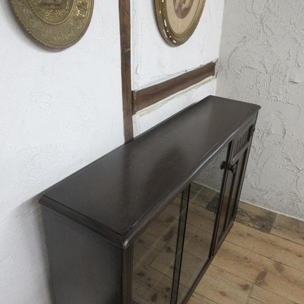 イギリス アンティーク 家具 ブックケース 本棚 書棚 ガラス戸 6982d