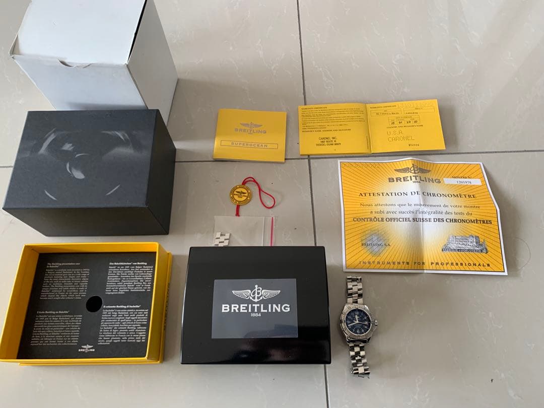 BREITLING A17360スーパーオーシャン デイト自動巻き1500m防水