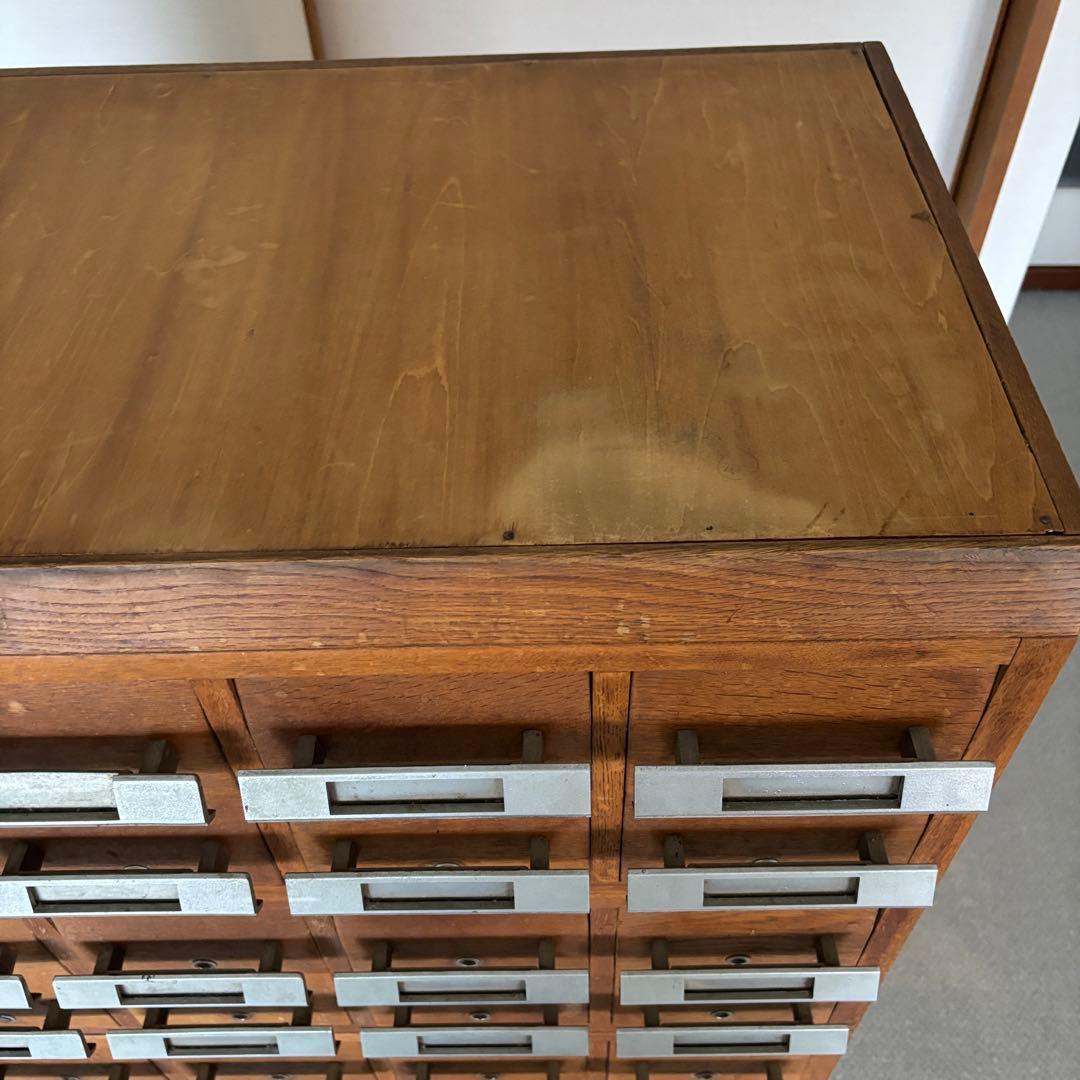 しげ様 図書館 キャビネット カード入 レトロ 店舗 アンティーク 什器 家具