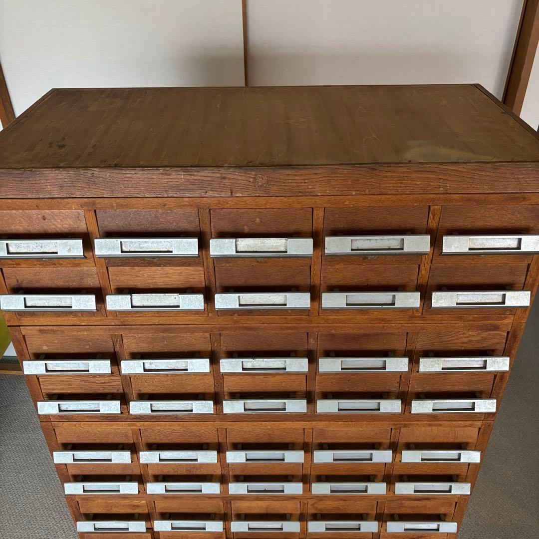 しげ様 図書館 キャビネット カード入 レトロ 店舗 アンティーク 什器 家具