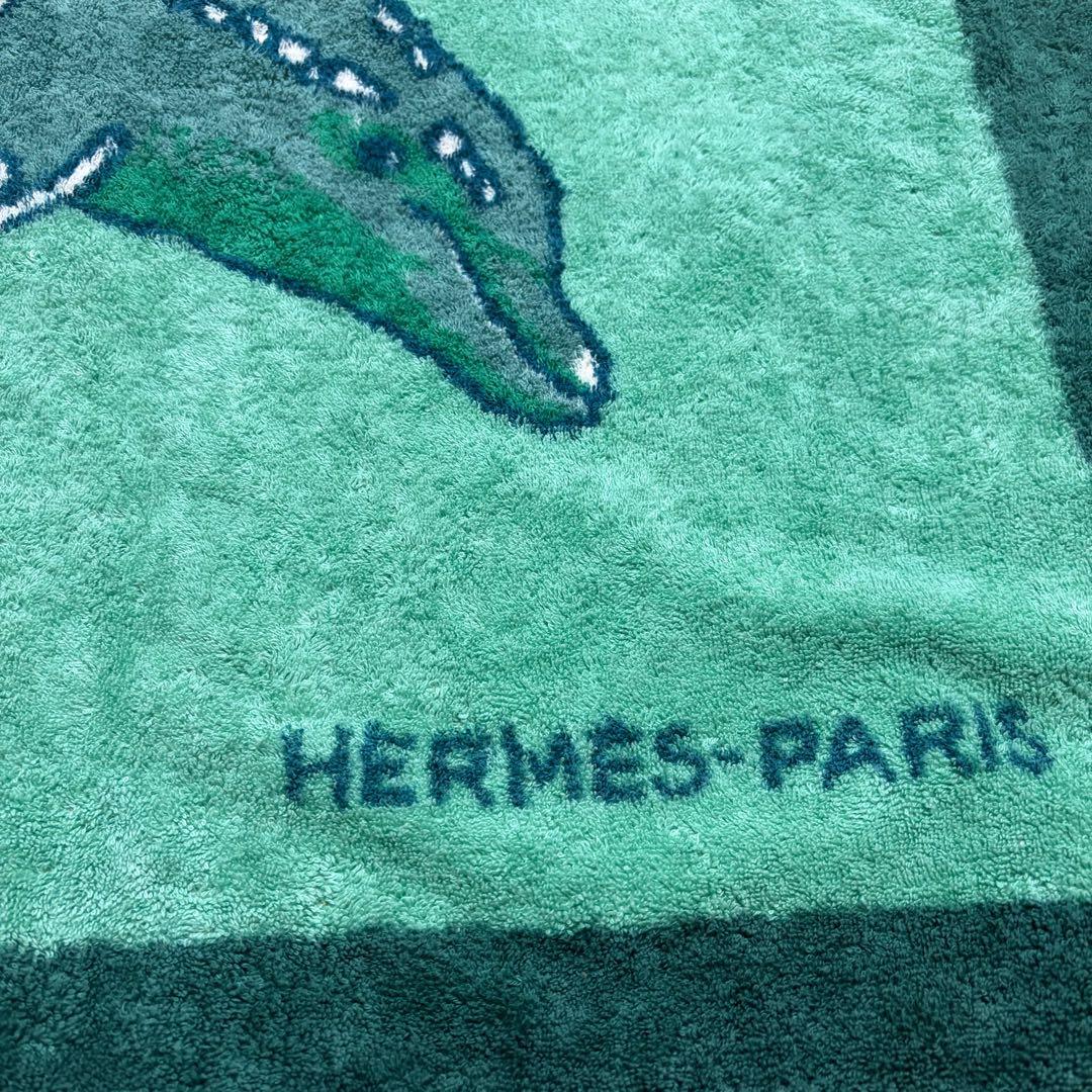 ⭐️良品⭐️ エルメス ビーチタオル イルカ マット グリーン