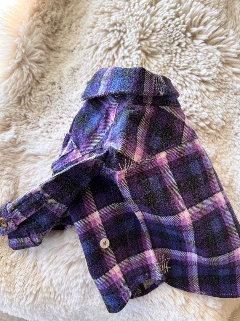 希少で極美品❣️色がとっても素敵です❣️Atelier GGネルシャツ/紫/2ハーフ