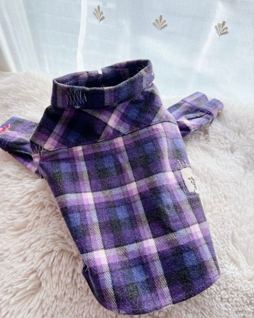 希少で極美品❣️色がとっても素敵です❣️Atelier GGネルシャツ/紫/2ハーフ