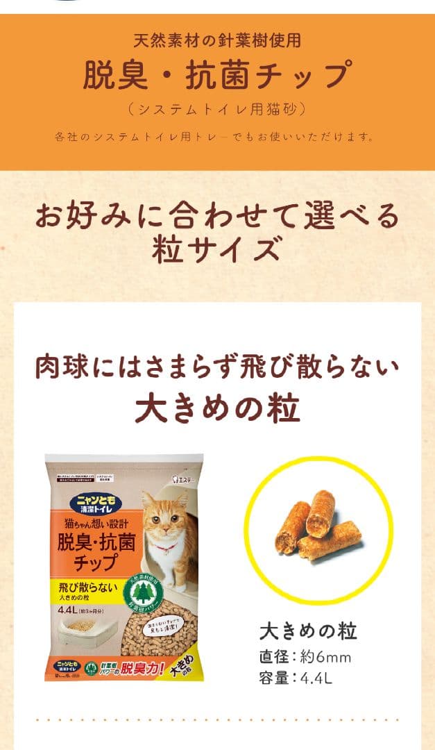 ニャンとも清潔トイレ　脱臭・抗菌 マット新品6枚入り×10セット＋1 チップ1袋