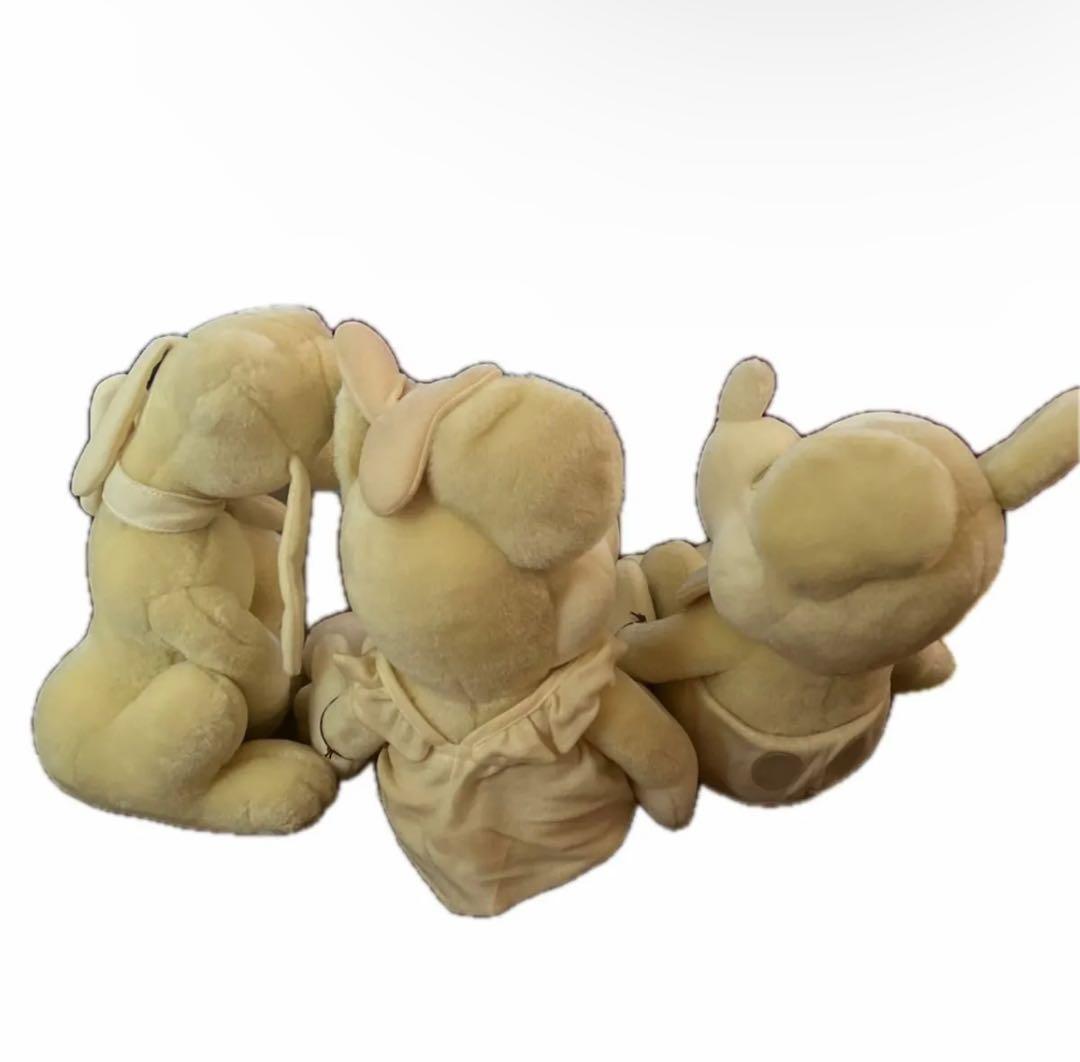 ホワイトミッキーマウス&ミニーマウス＆プルート　 東京ディズニーランドぬいぐるみ