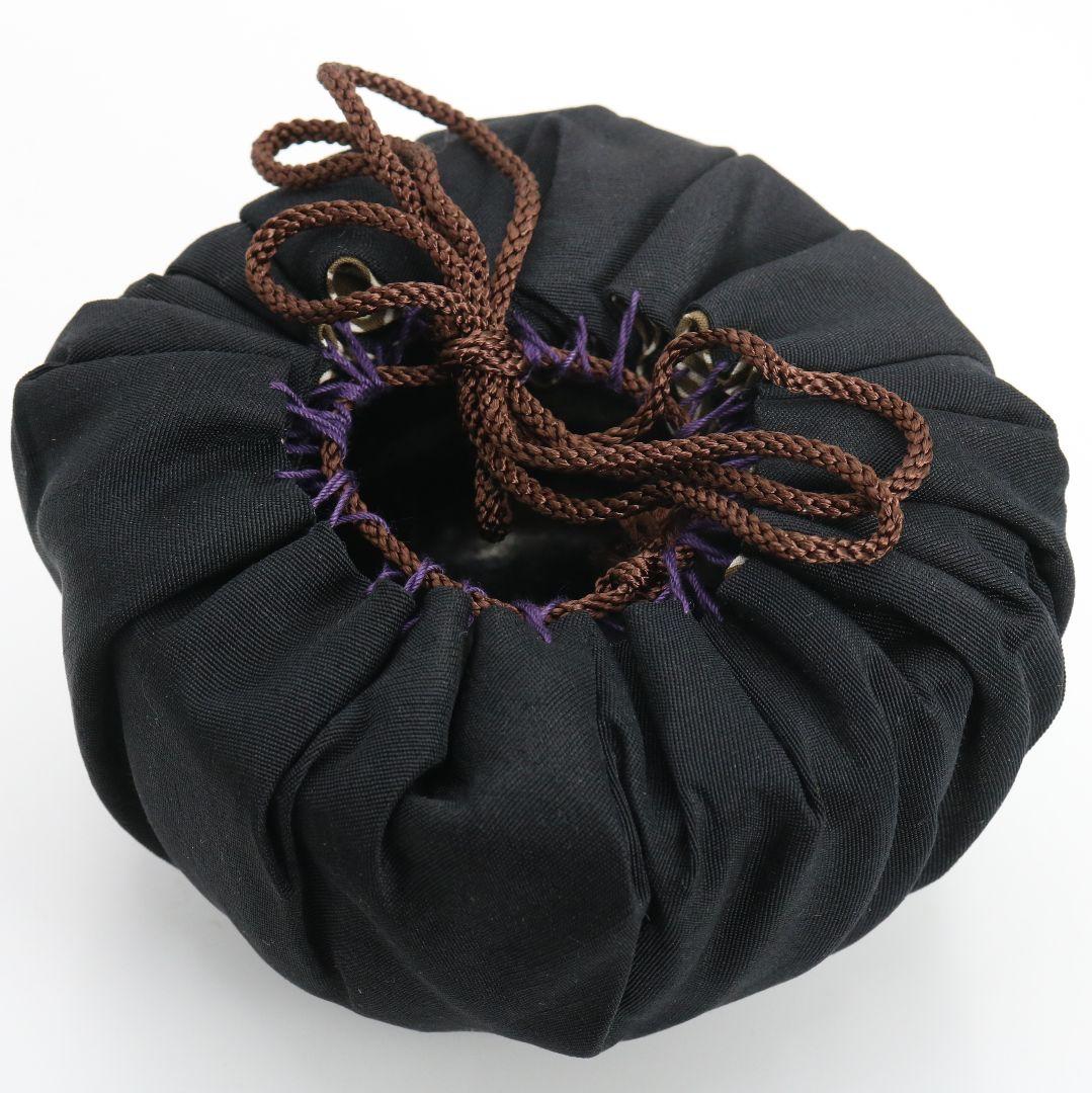 人間国宝 清水卯一作 黒釉茶碗 仕覆付 共箱共布　M837