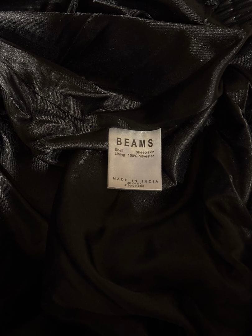 BEAMSワイドフィット 4ポケット レザー ブルゾン