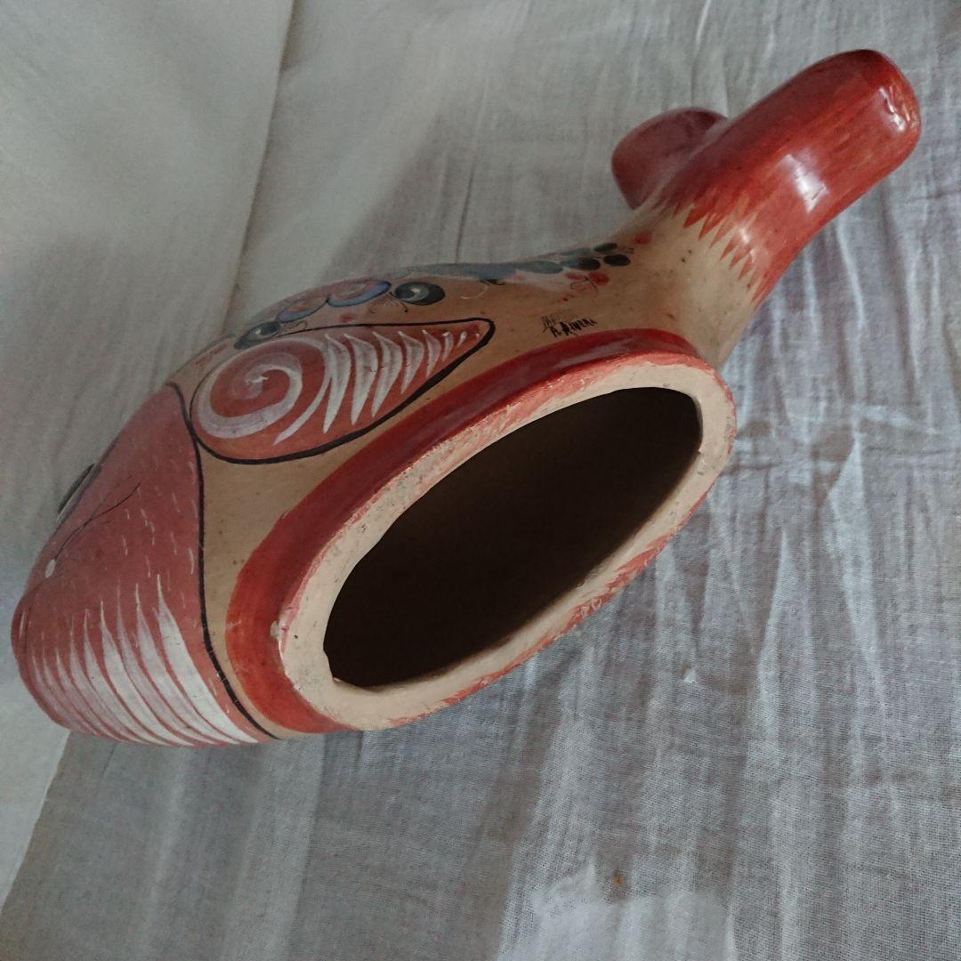 フォークアート 魚 メキシコ 民芸 トナラ焼き 置物 /イームズ ヴィンテージ