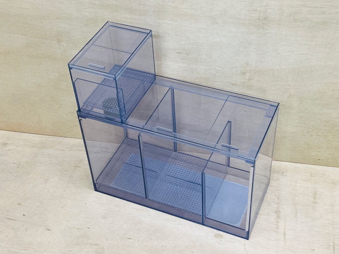 オーバーフロー水槽用三層式塩ビ濾過槽 W450 D200 H300