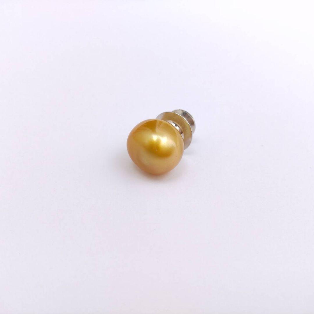 大粒 ゴールデンパール ピンタック 11×12mm 南洋真珠 タヒチ