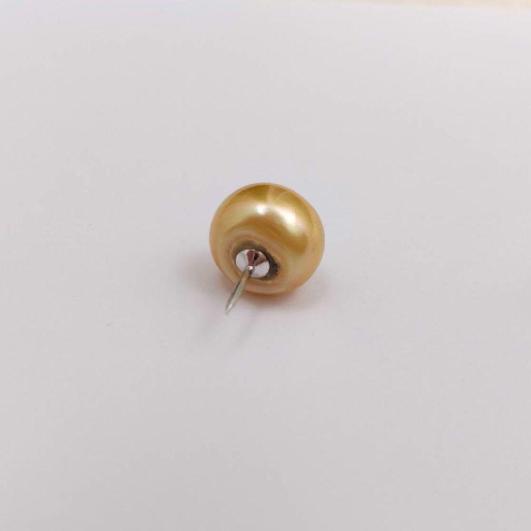 大粒 ゴールデンパール ピンタック 11×12mm 南洋真珠 タヒチ