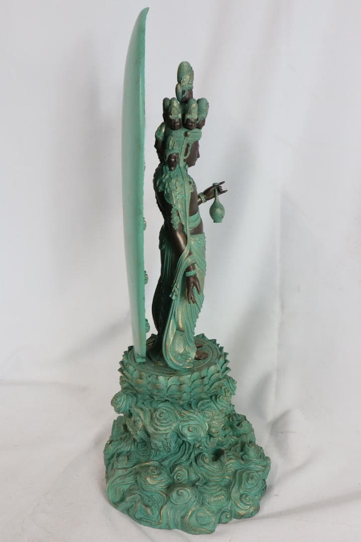 ◇葉森祥 仏教美術 国宝 十一面観音像 置物 仏像　06317