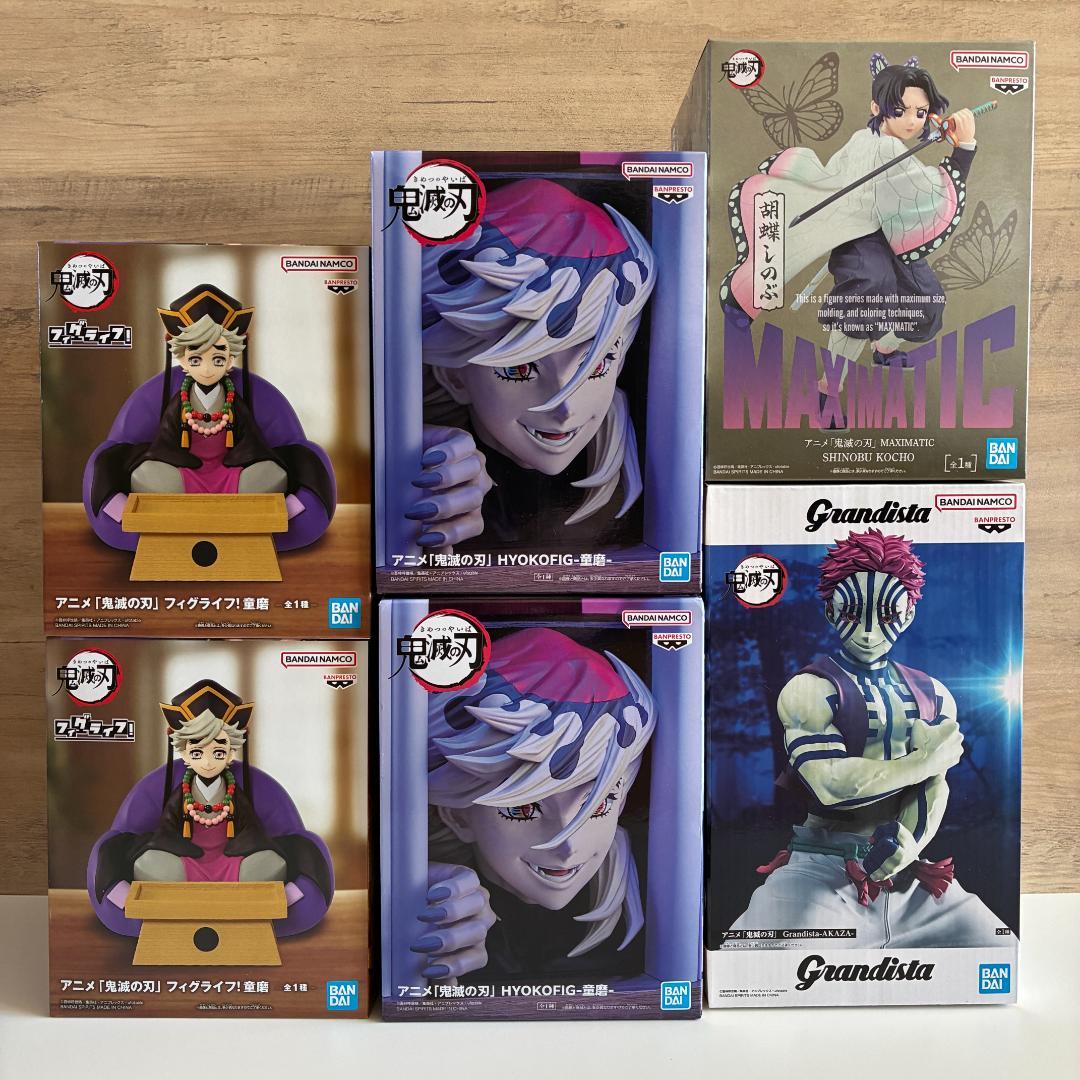 鬼滅の刃フィギュアまとめ売り　フィグライフ ! 　童磨、胡蝶しのぶ、猗窩座