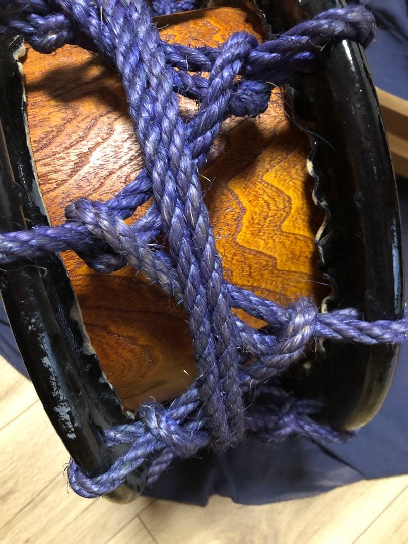 和太鼓 黒と茶色 打棒付き