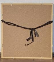 【真作】絵画　高田美一　日本画（色紙）　白梅に小禽図　春を告げる花鳥画　X39