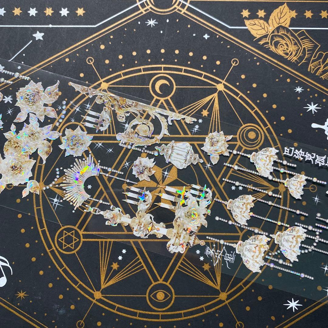 【9294】海外　マステ　中古巻　貝殻光マスキングテープ　装飾系