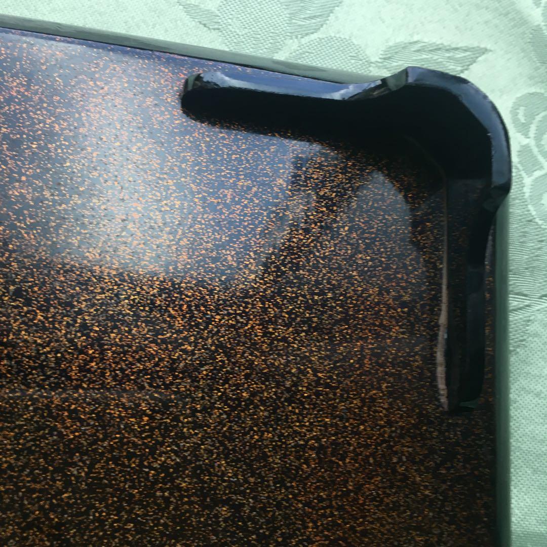 逸品　極上春の七草蒔絵　四方脚付膳　蓋付碗セット　A