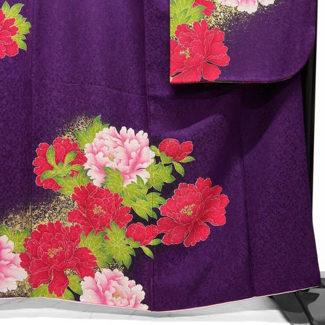 金彩　牡丹　牡丹模様　振袖　着物　013a p