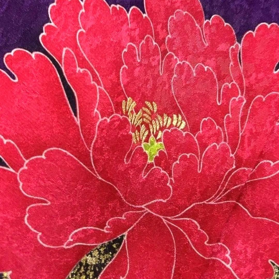 金彩　牡丹　牡丹模様　振袖　着物　013a p