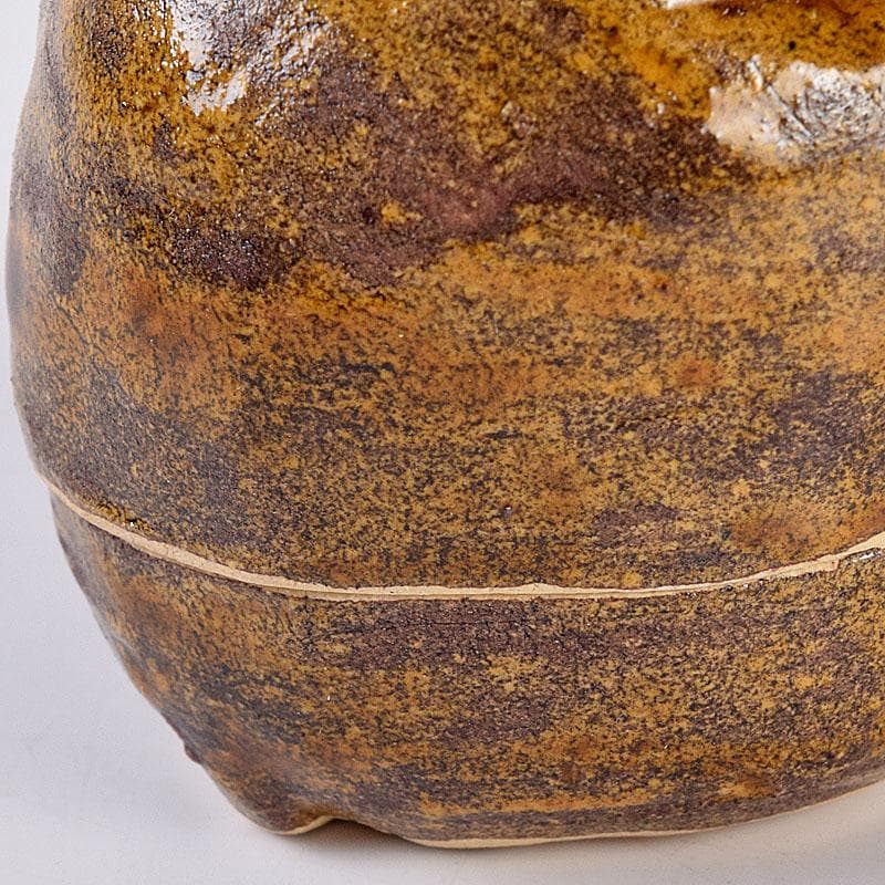 茶道具　松阪萬古　松古窯　佐久間芳丘作　猿香合　申　干支　V　8434