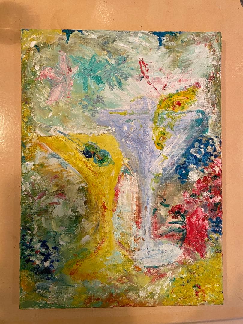 油彩画【garden party】 4号