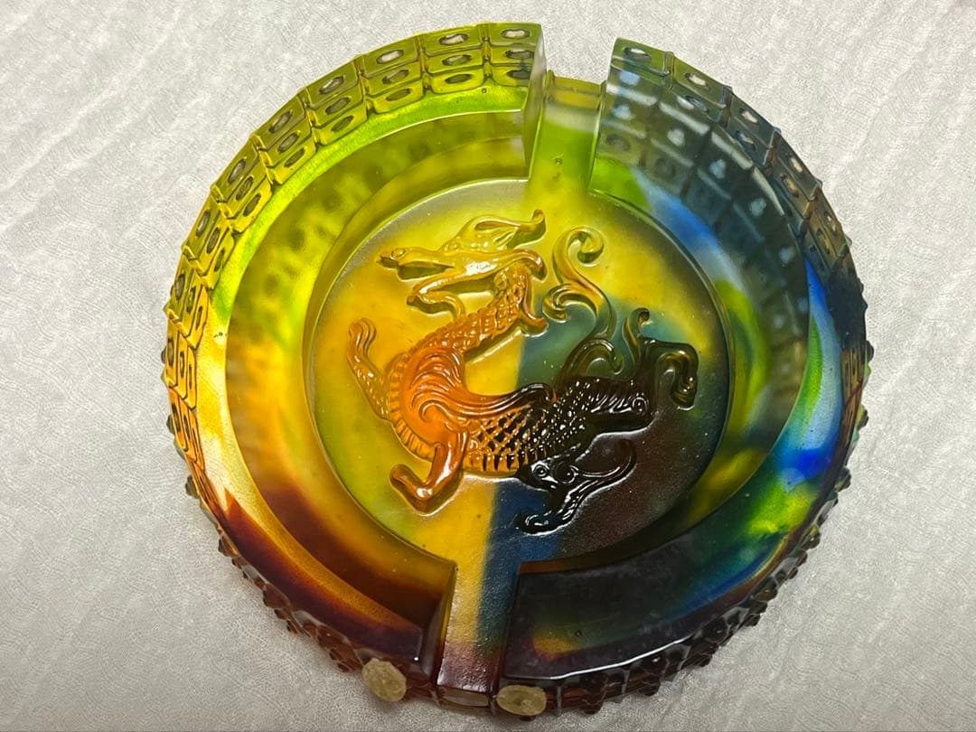 新品未使用 琉璃工房 ドラゴン 龍 置物 オブジェ