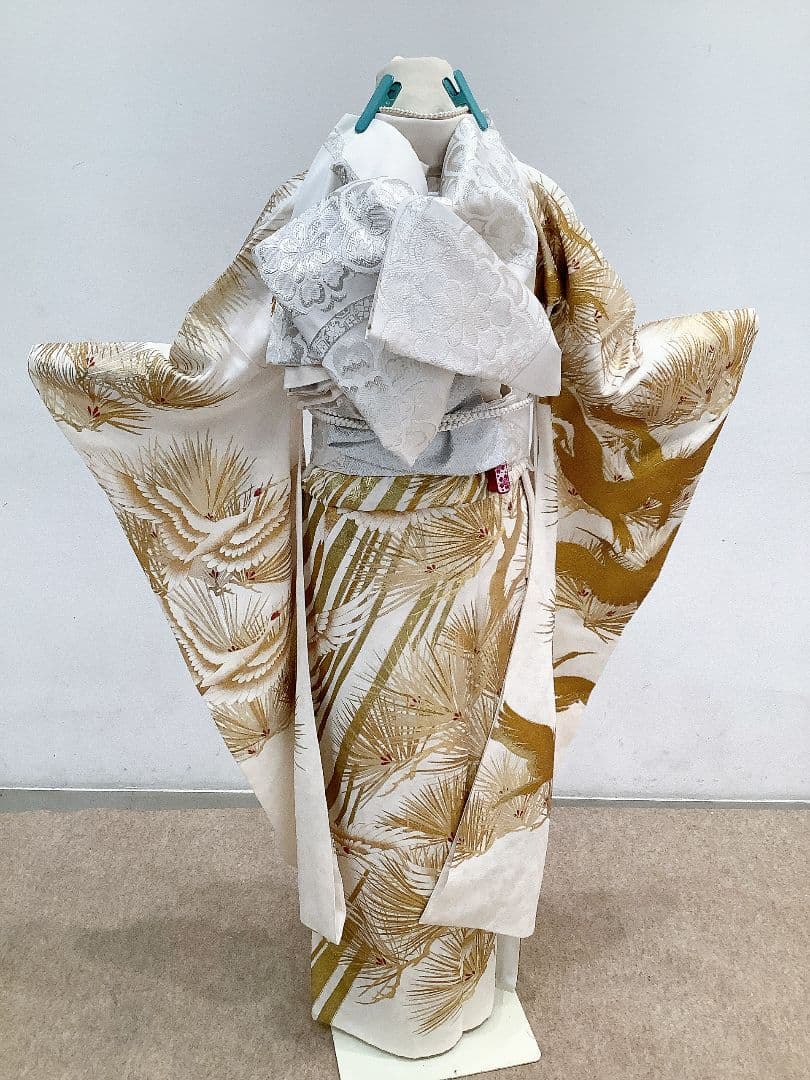 白古典地　上品な振袖フルセット