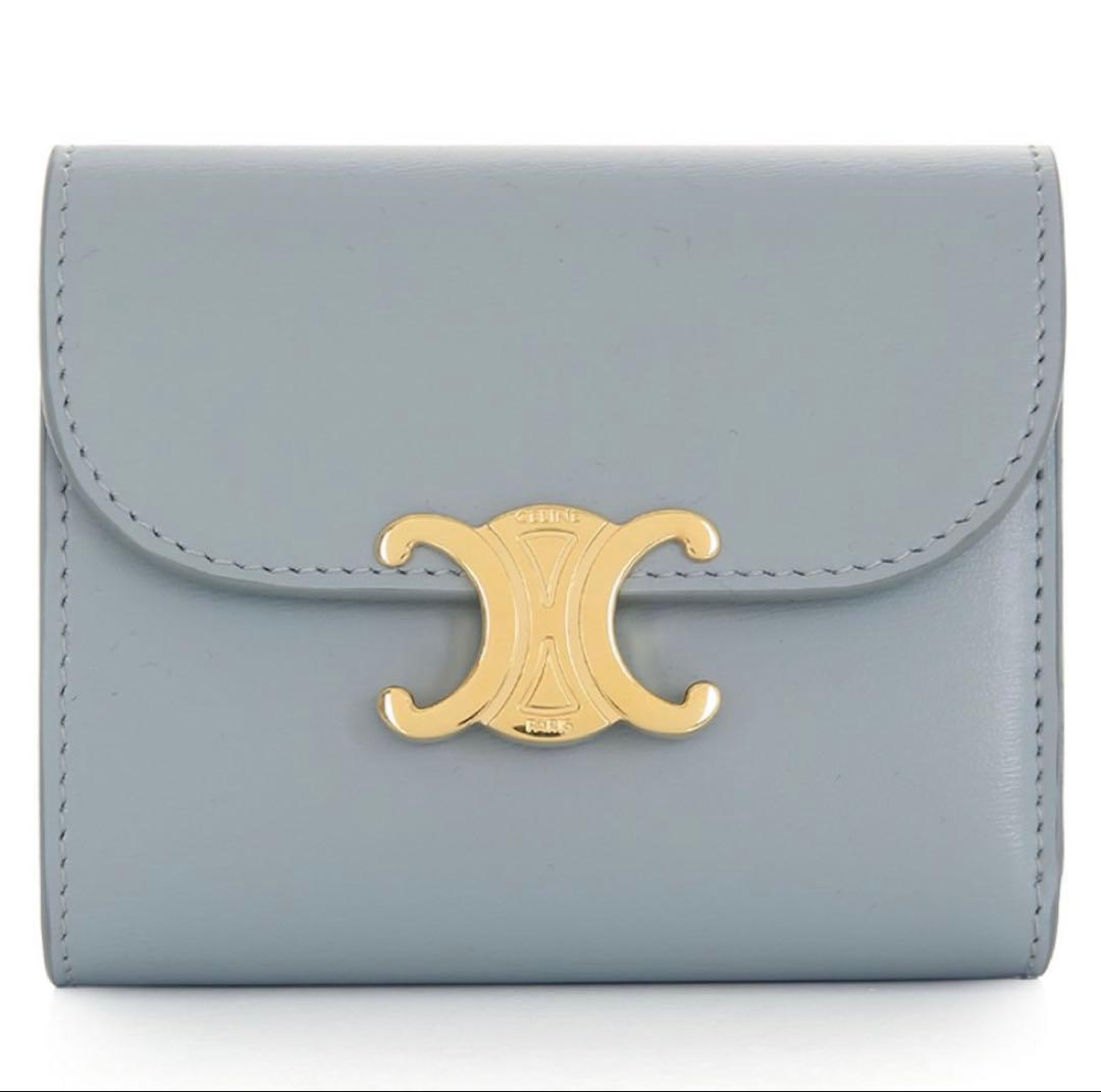 スモール フラップウォレット トリオンフ/スカイブルー:値下げ相談可！