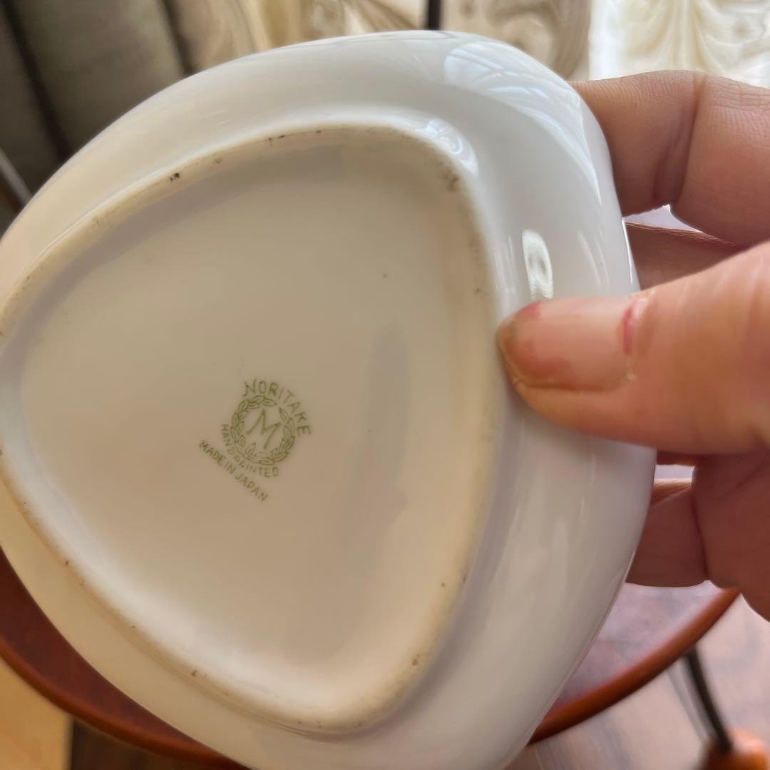 最終処分オールドノリタケレアな形のアッシュトレイ犬とお花M Japan1921〜