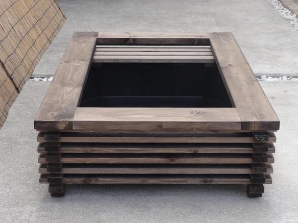 ビオトープ 60Ｌ　トロ舟＆木枠セット（棚付き）　メダカ・金魚飼育用