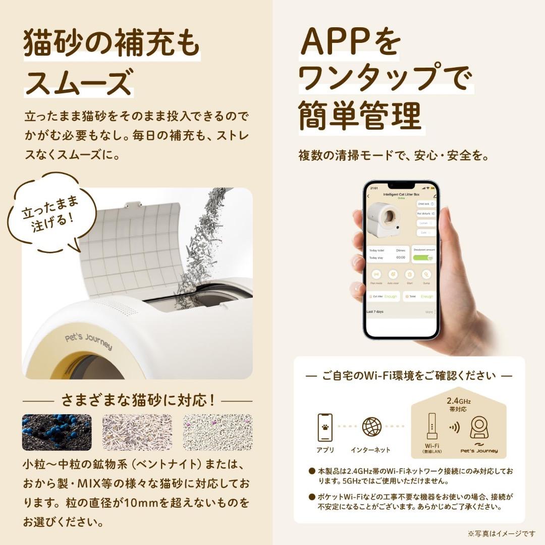 Pet's Journey 猫用 自動トイレ 大容量11L 新品 最新 高性能