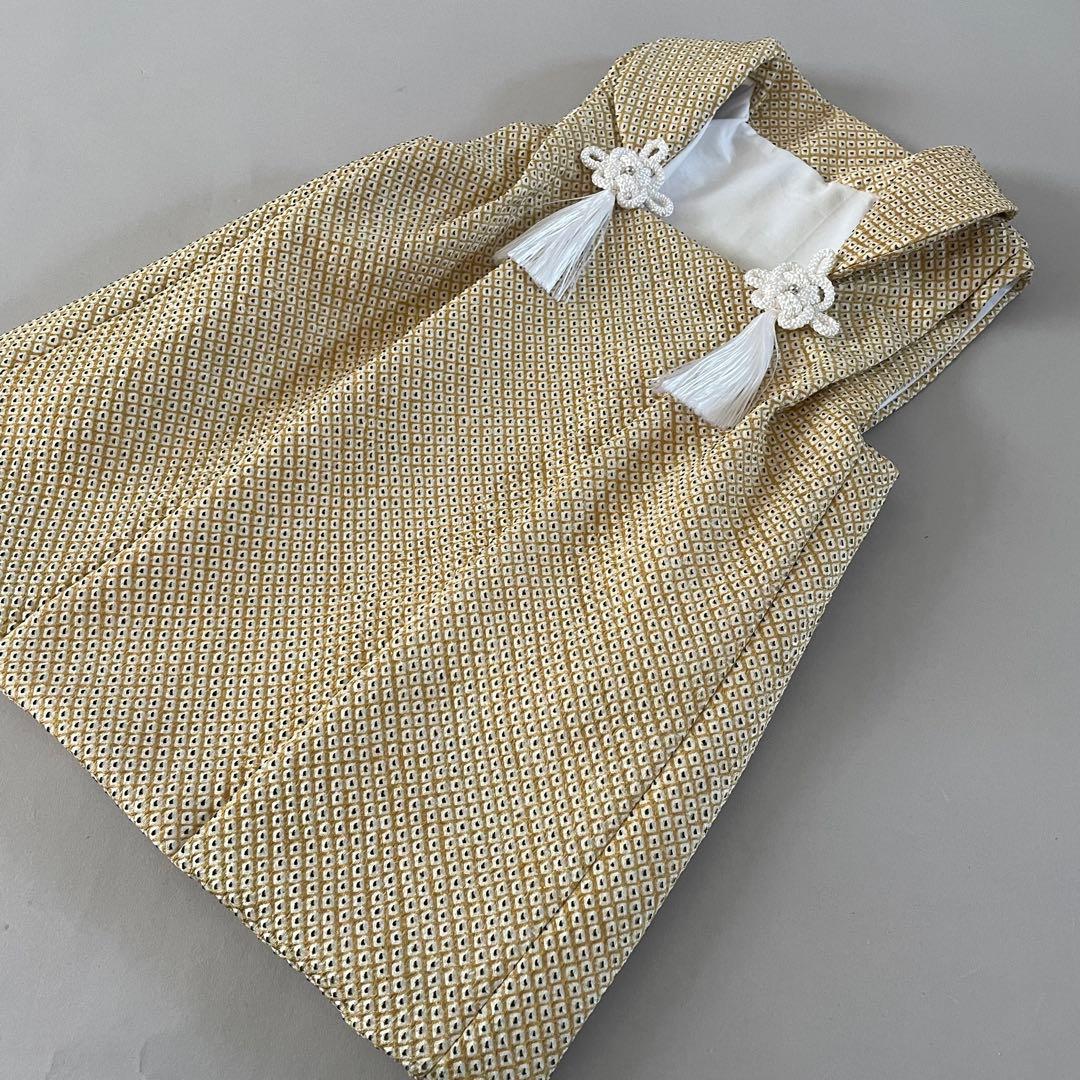 七五三　3歳　正絹　お着物セット　正絹総絞りの被布コーデ