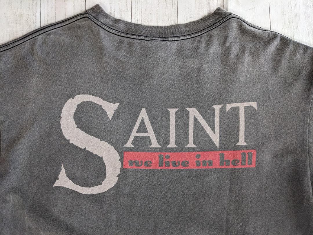 セントマイケル/両面プリントT/ヴィンテージ加工/SIZE XLビッグシルエット