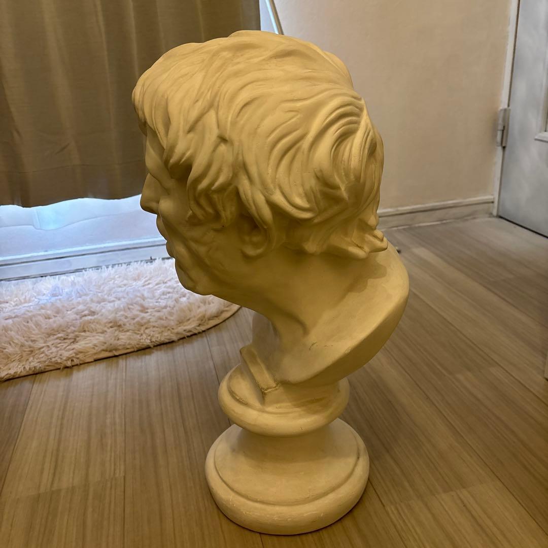 古代ローマセネカ胸像彫刻インテリア用オブジェ置物美術ホワイト ヴィンテージ レア