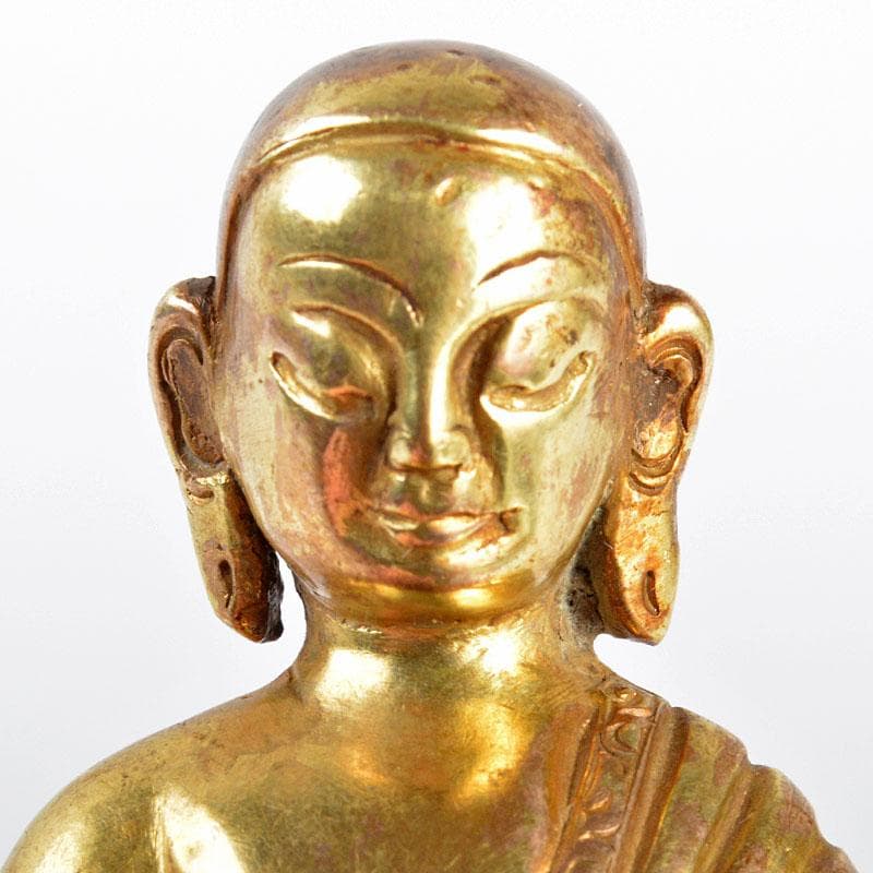 仏教美術　古銅鍍金　阿弥陀如来像　仏像　V　R4402