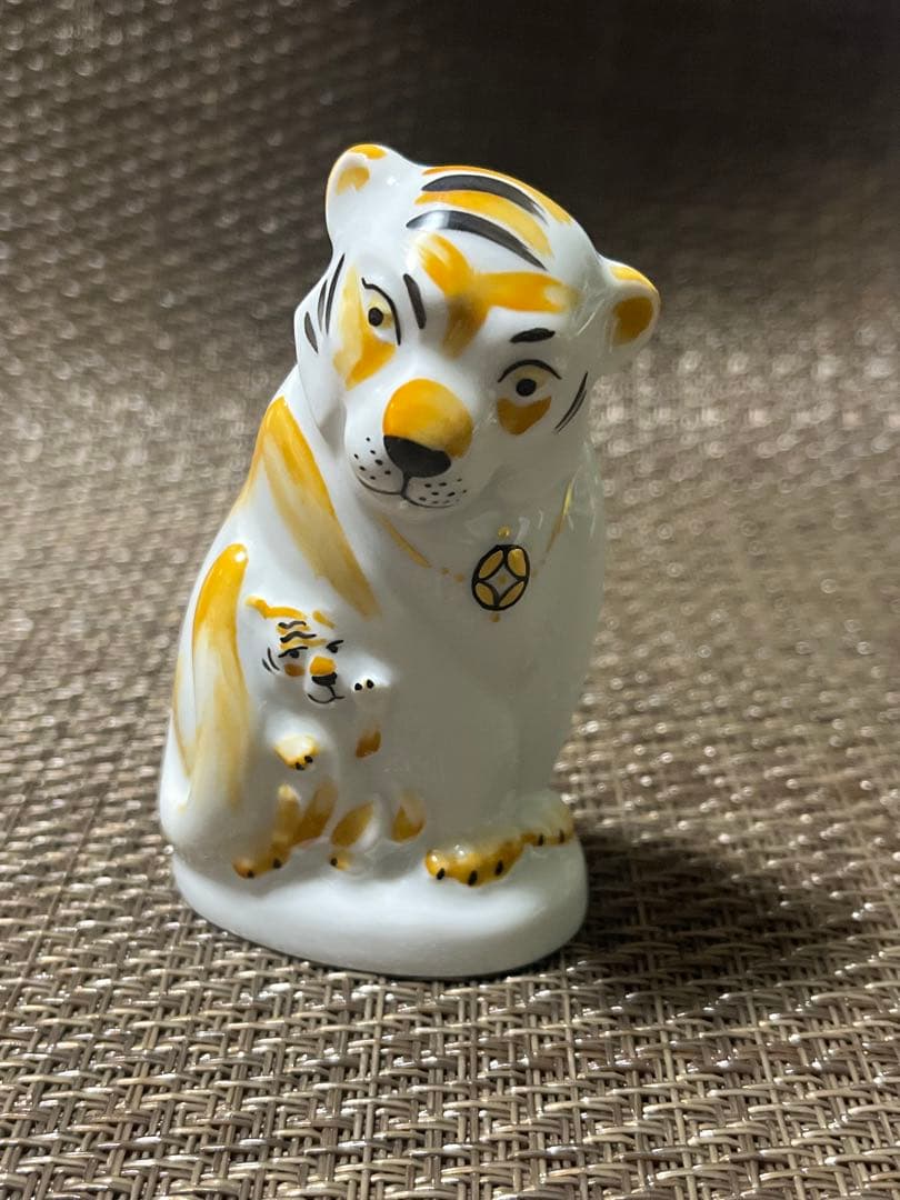 マイセン　ミニ干支　トラの親子　メス