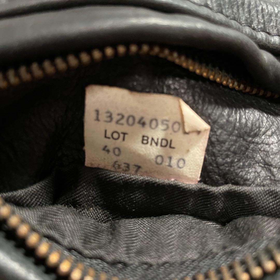 90s ショット ライダースジャケット レザージャケット Dポケット 637