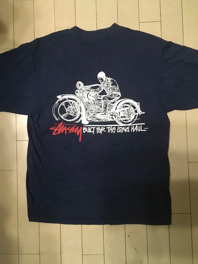 old Stussy ハーレーTシャツ L ネイビー